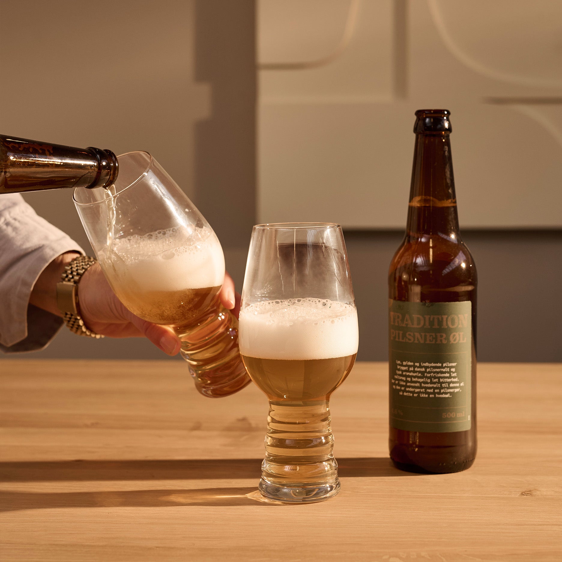 Ølglas H19 cm, 2 stk